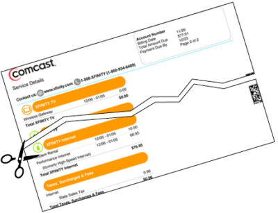 Comcast bill cutter